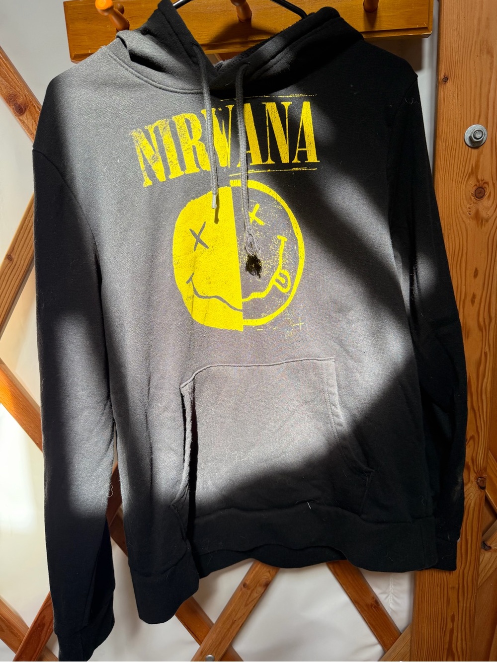 Old Navy Black Crewneck Sweater with Yellow Graphic